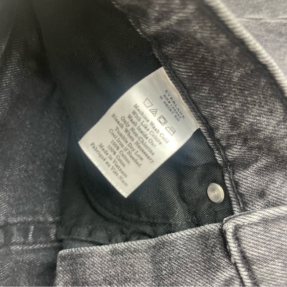 Everlane Washed Black Denim Skirt with Distressed Hem, 27 - Picture 5 of 11